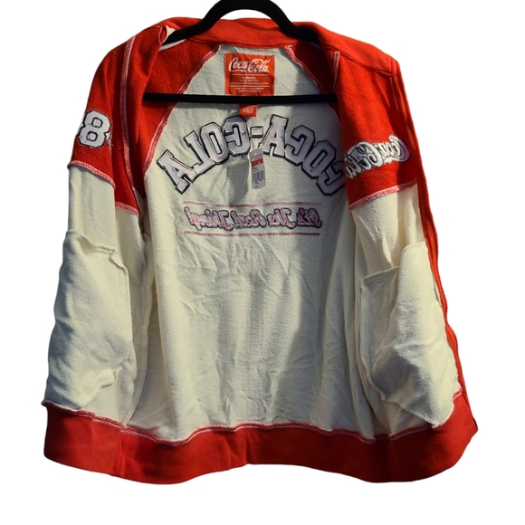 Vintage Collectible Coca-Cola Track Jacket Full Zip Crew Neck Sz XS NWT - Picture 3 of 8